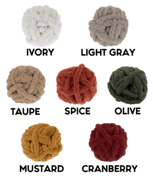 Chunky Knit Blanket Workshop Color Options