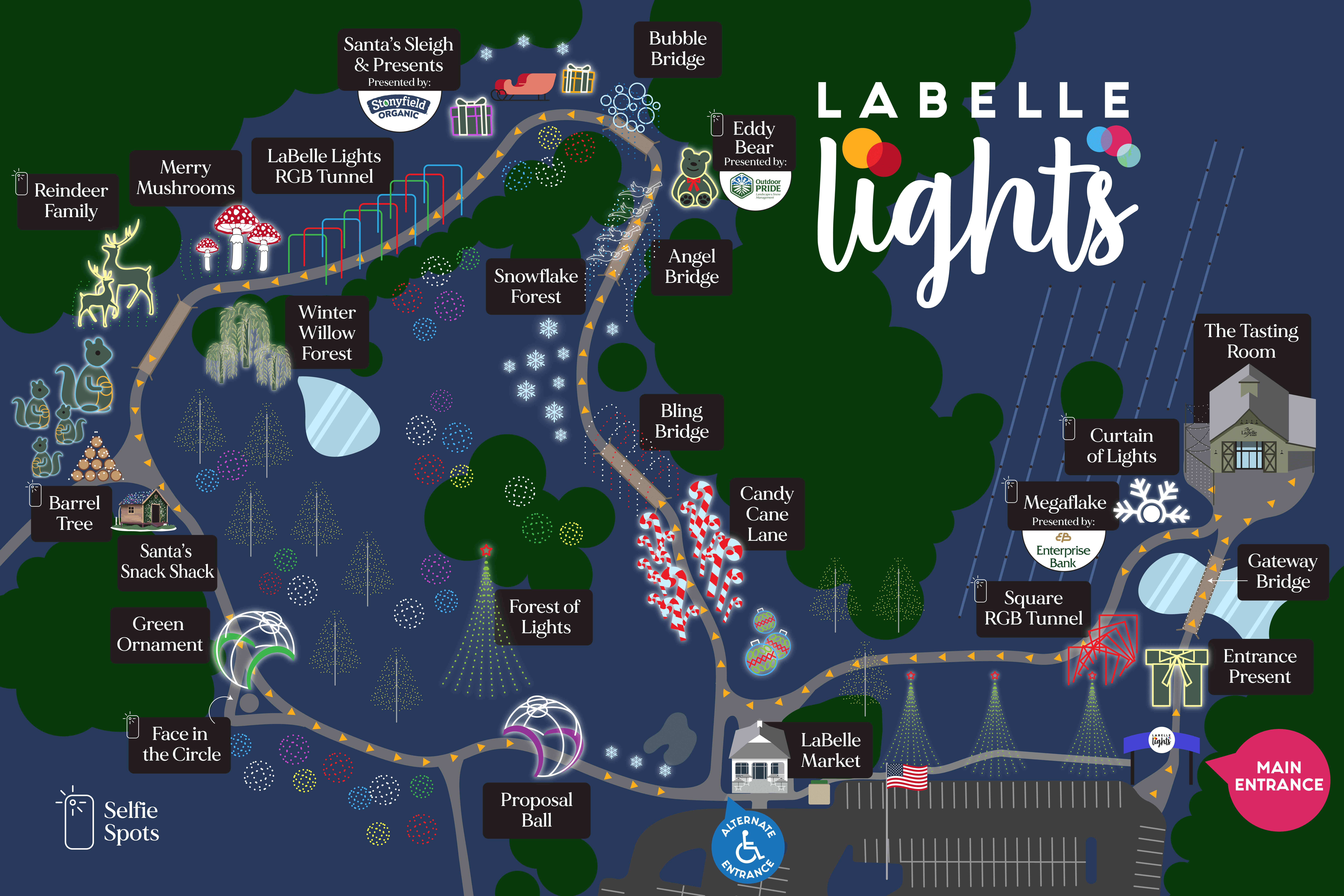 LaBelle Lights Course Map 2023-2024