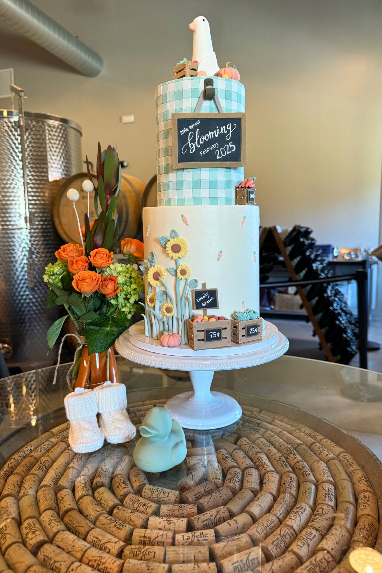 baby shower cake winery event space