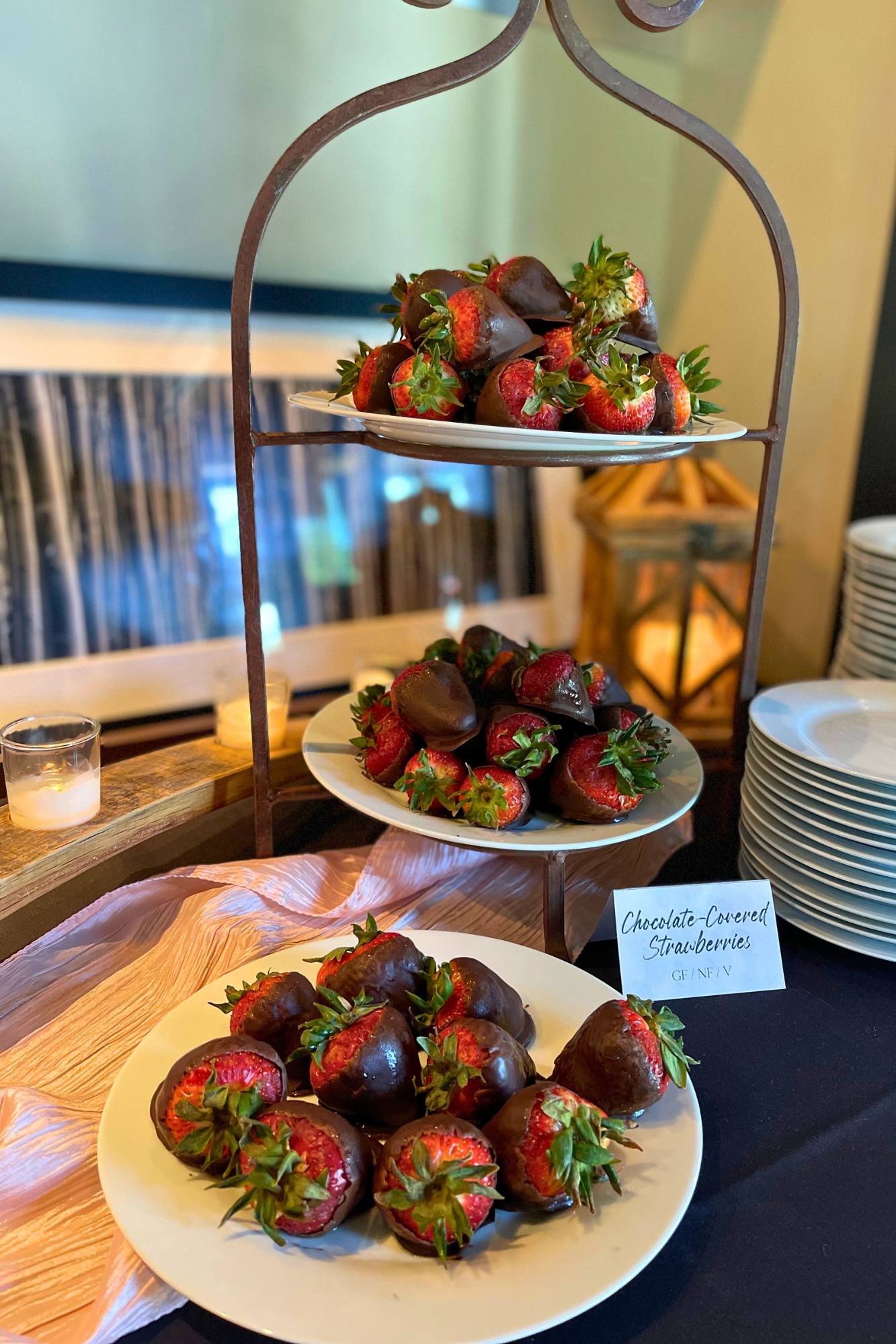 chocolate covered strawberries brunch event at labelle