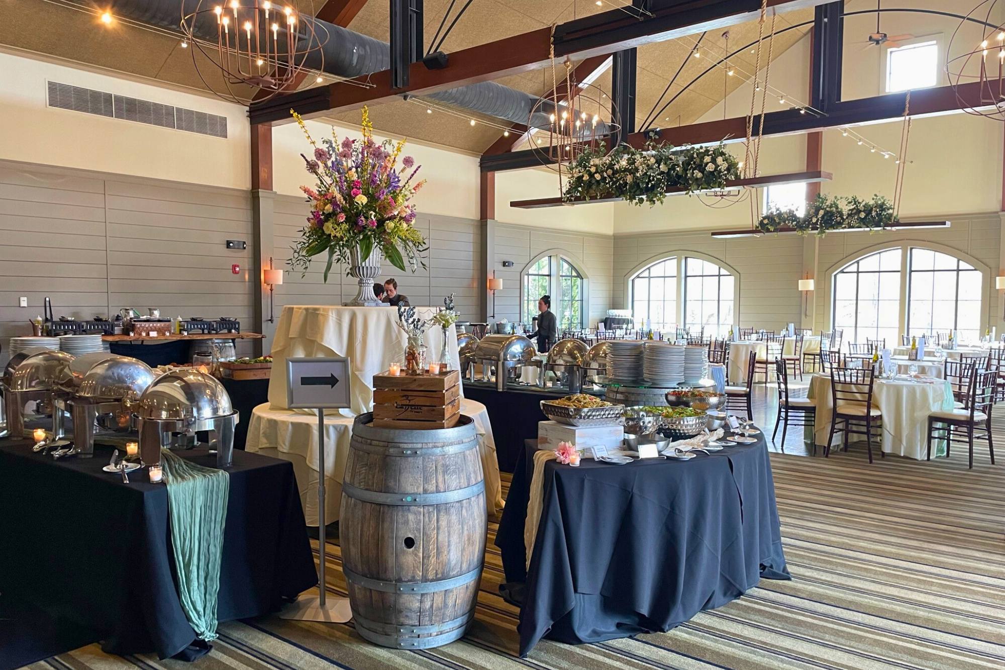 easter brunch buffet set up labelle winery amherst 2023