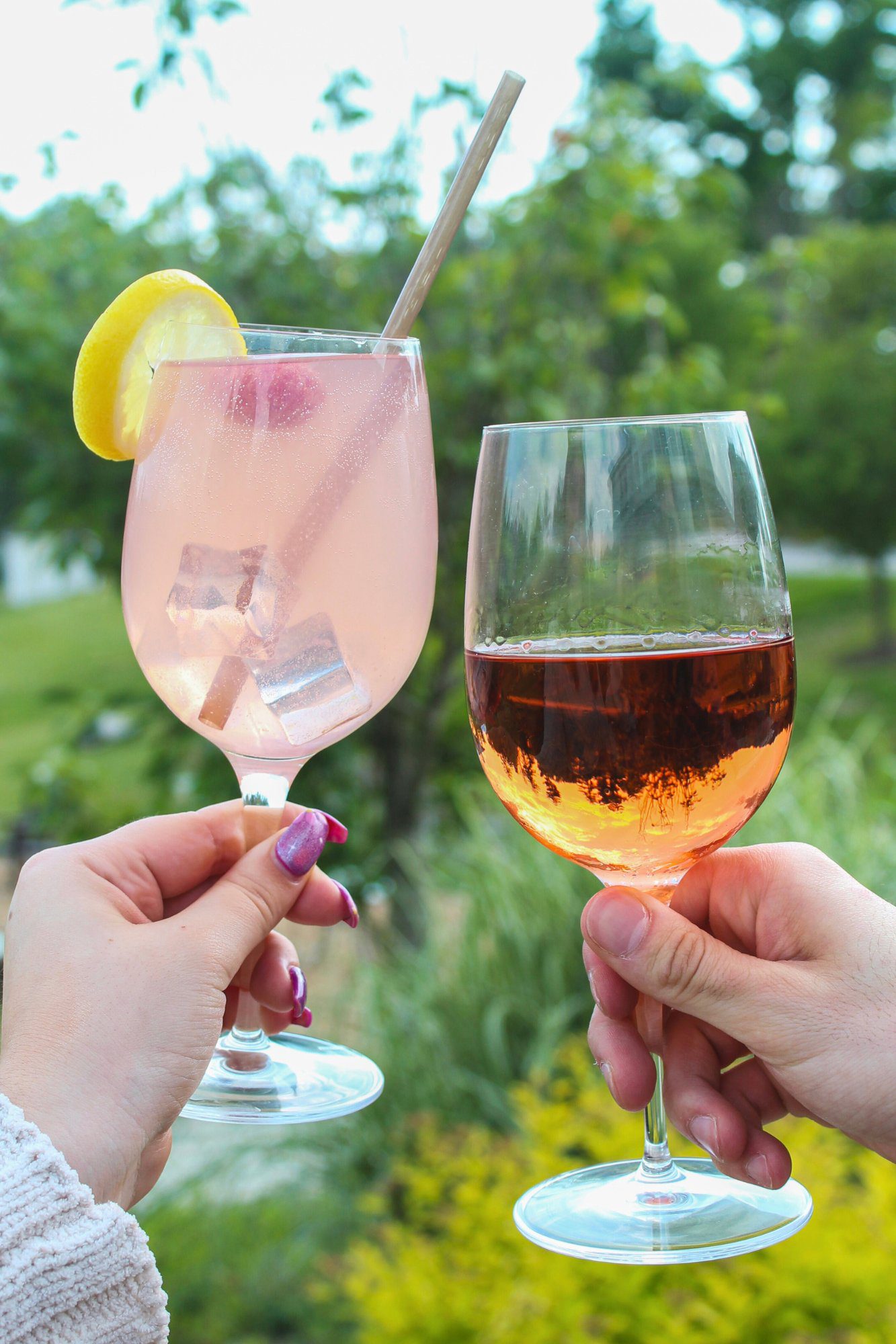 outdoor cocktails at americus reataurant in nh