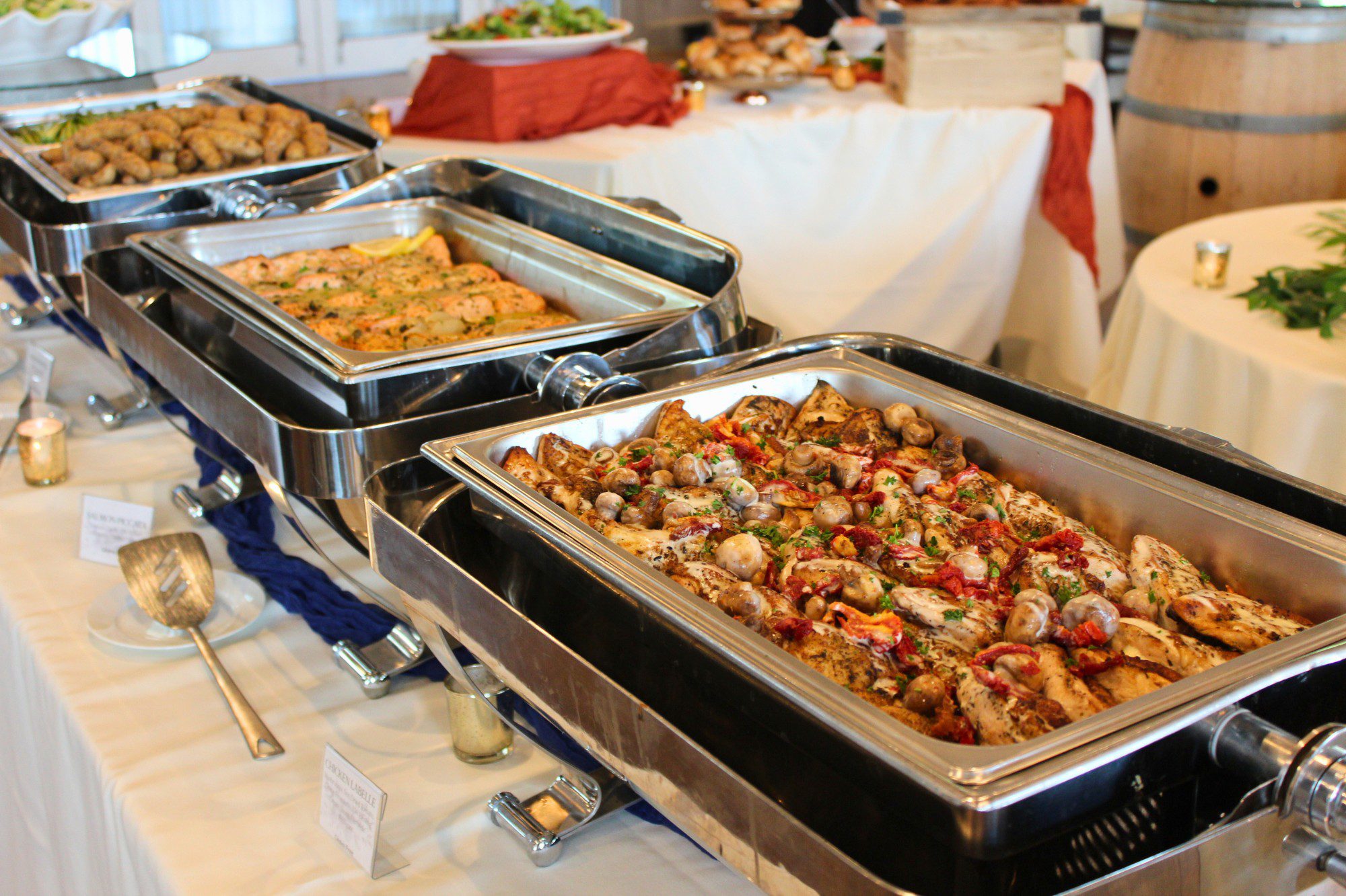 chicken labelle entree at buffet event