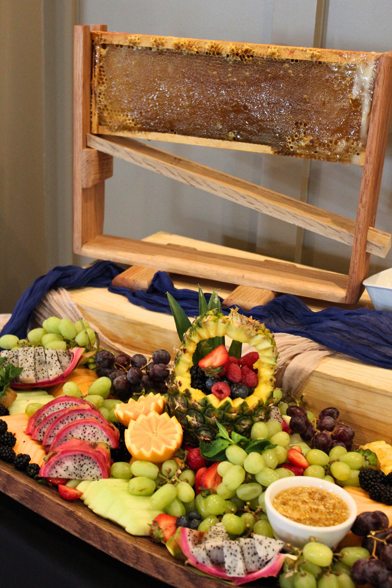 fruit display with honeycomb at labelle winery