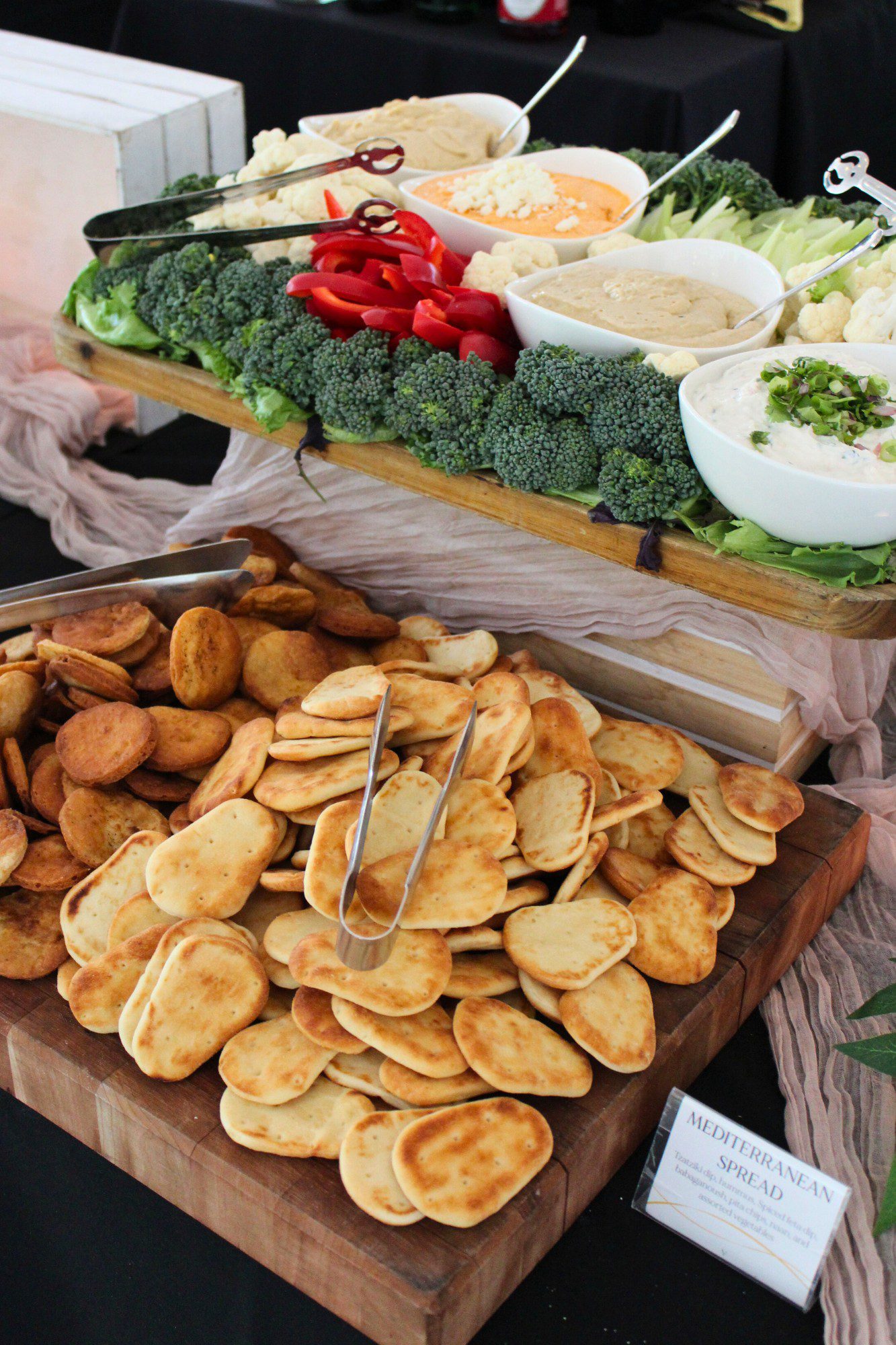 mediterranean tapas display at labelle winery private events