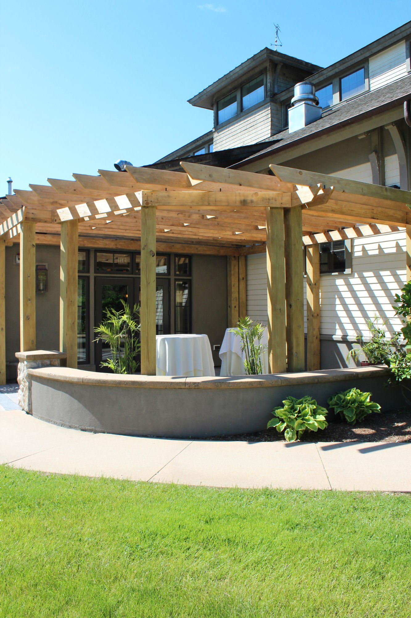 outdoor terrace vintage room event spaee with cocktail tables 4