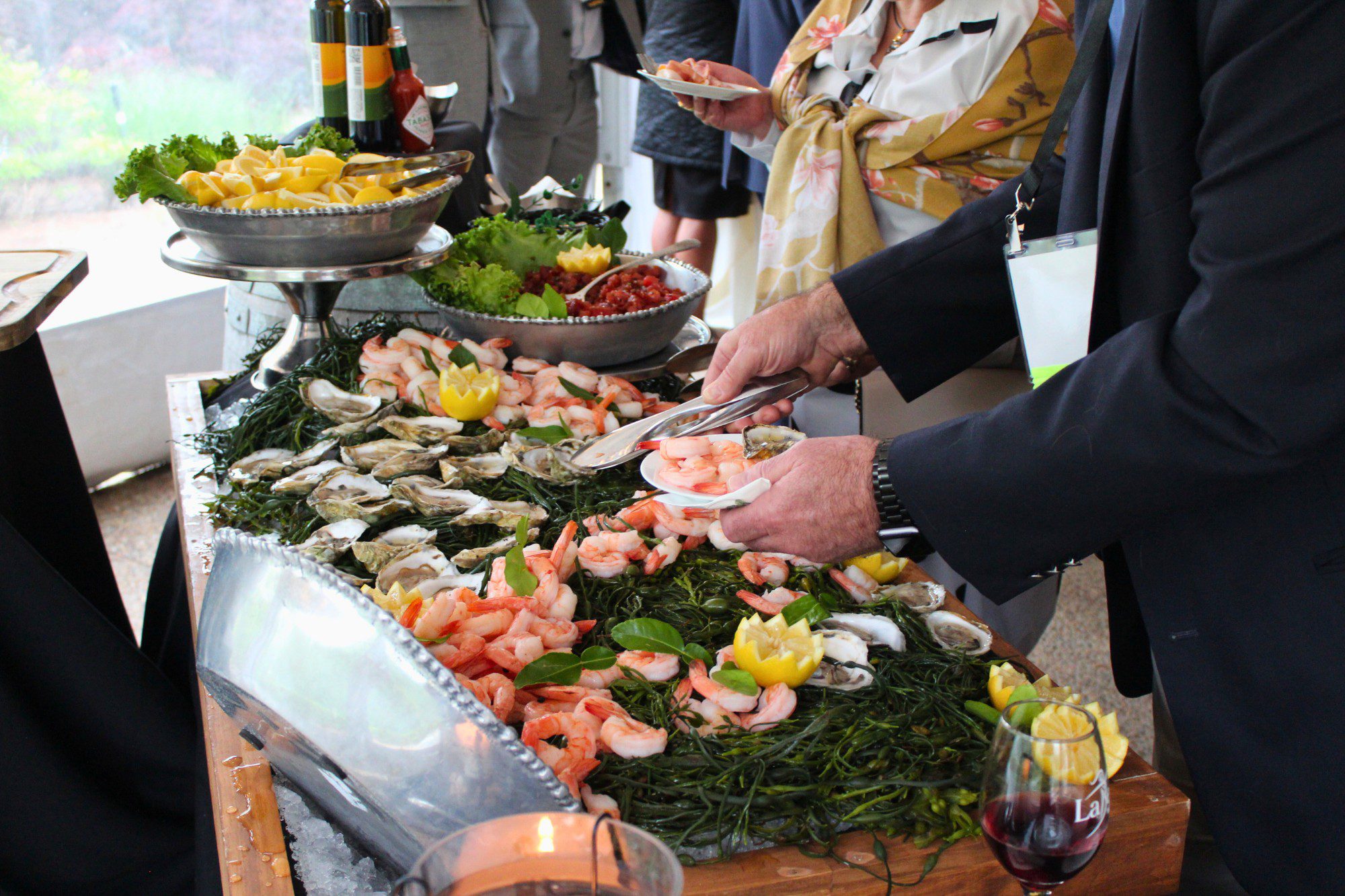 seafood display labelle winery private event oysters shrimp tuna 3