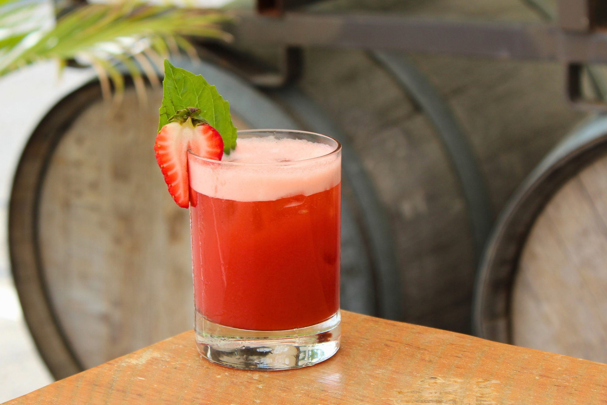 Strawberry Basil Bourbon Smash the bistro