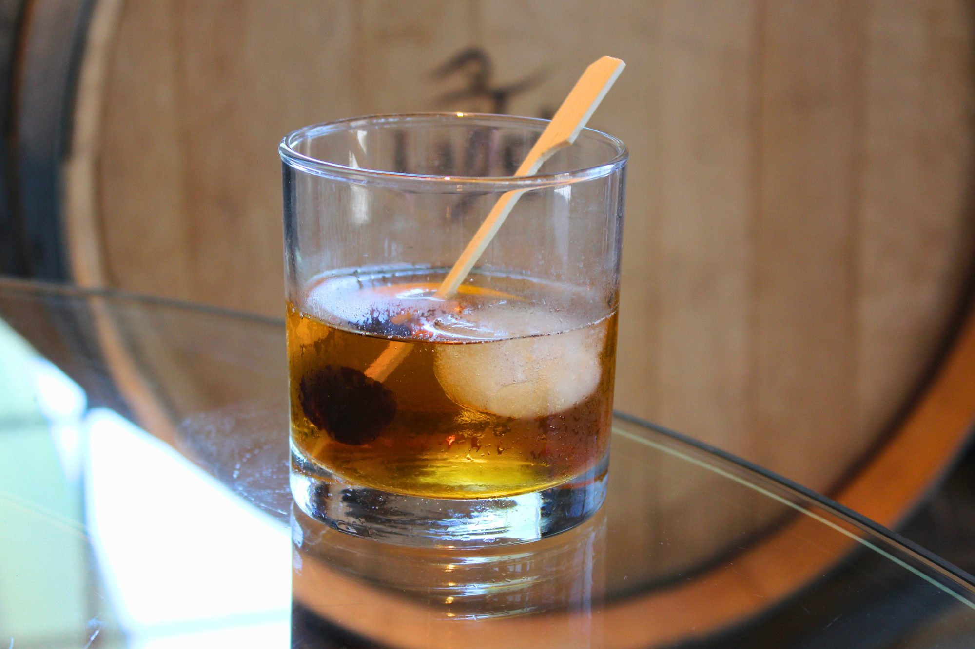 Honey Maple Old Fashioned at labelle winery at americus  fall menu