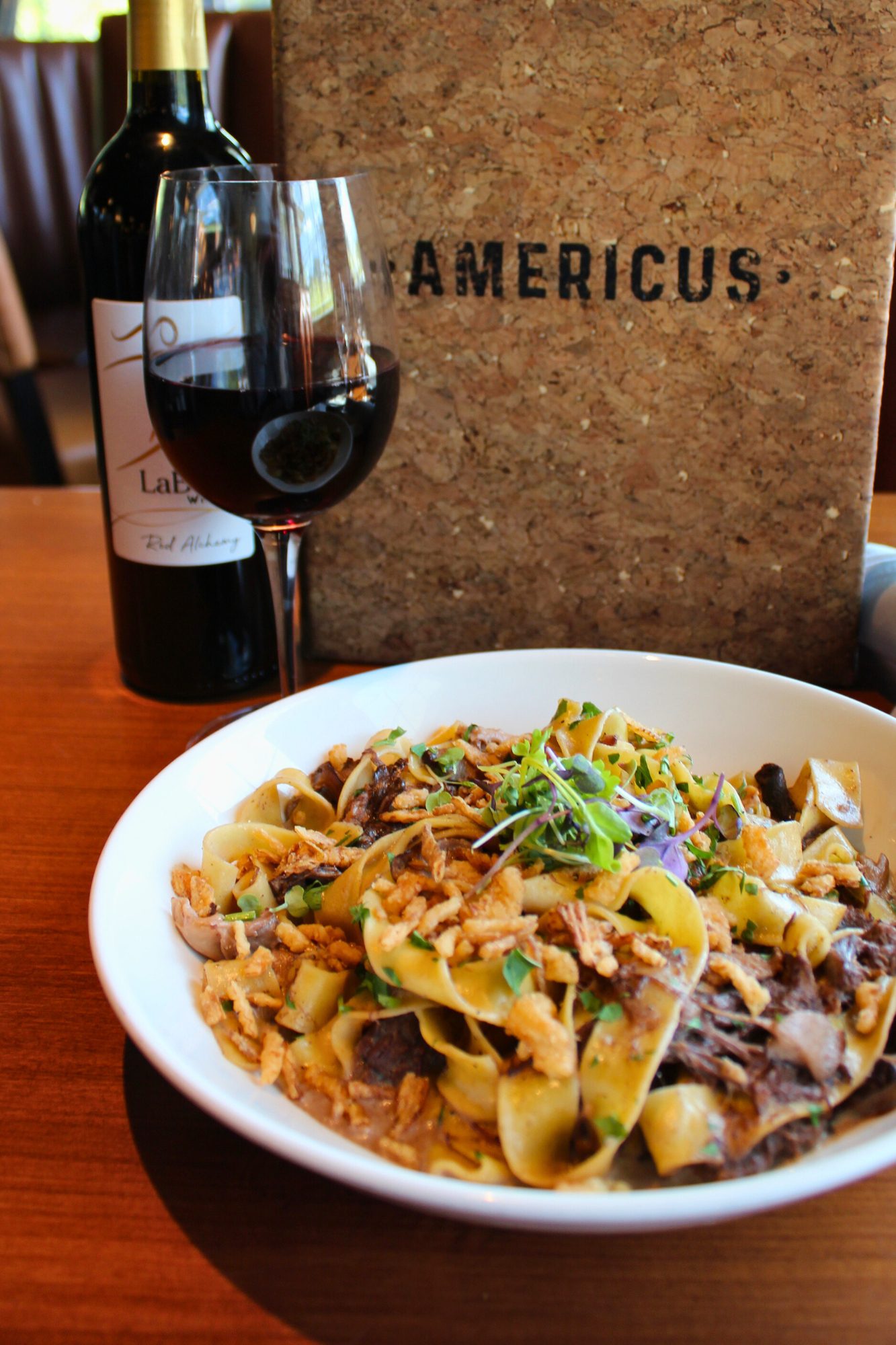 Short Rib Stroganoff at labelle winery at americus  fall menu