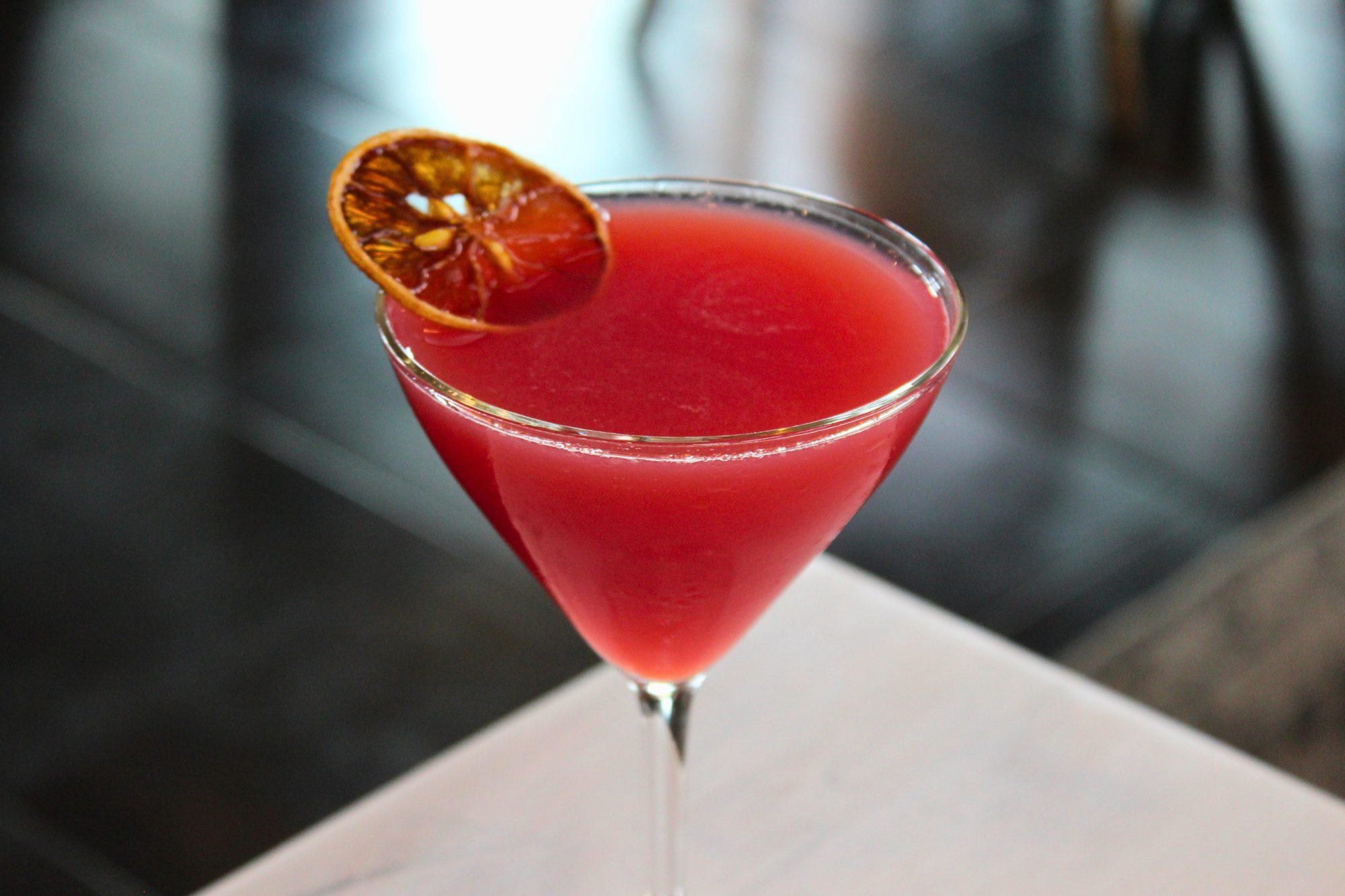 blood orange and ginger martini at labelle winery at the bistro  fall menu