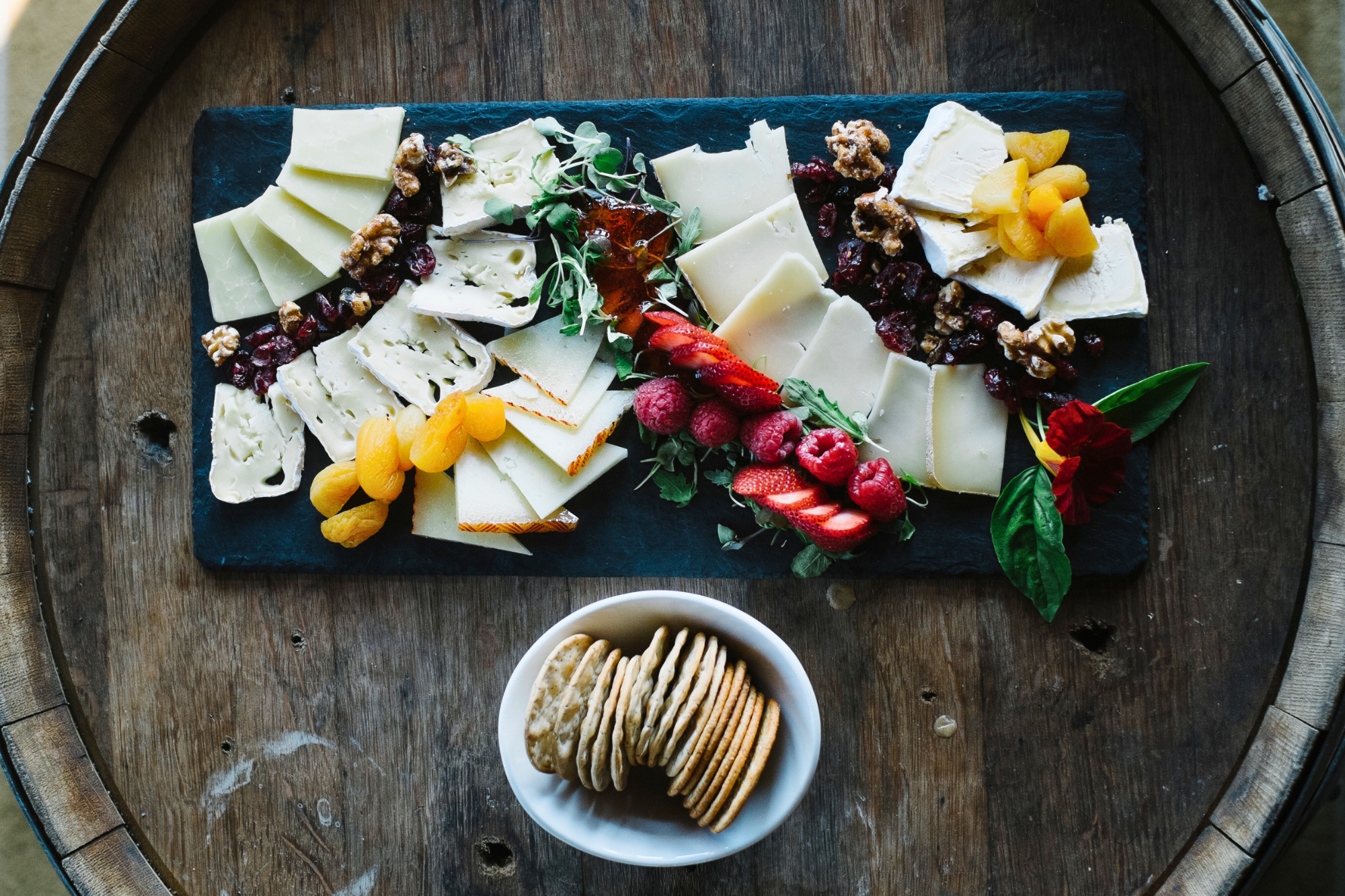 charcuterie board at the bistro labelle winery