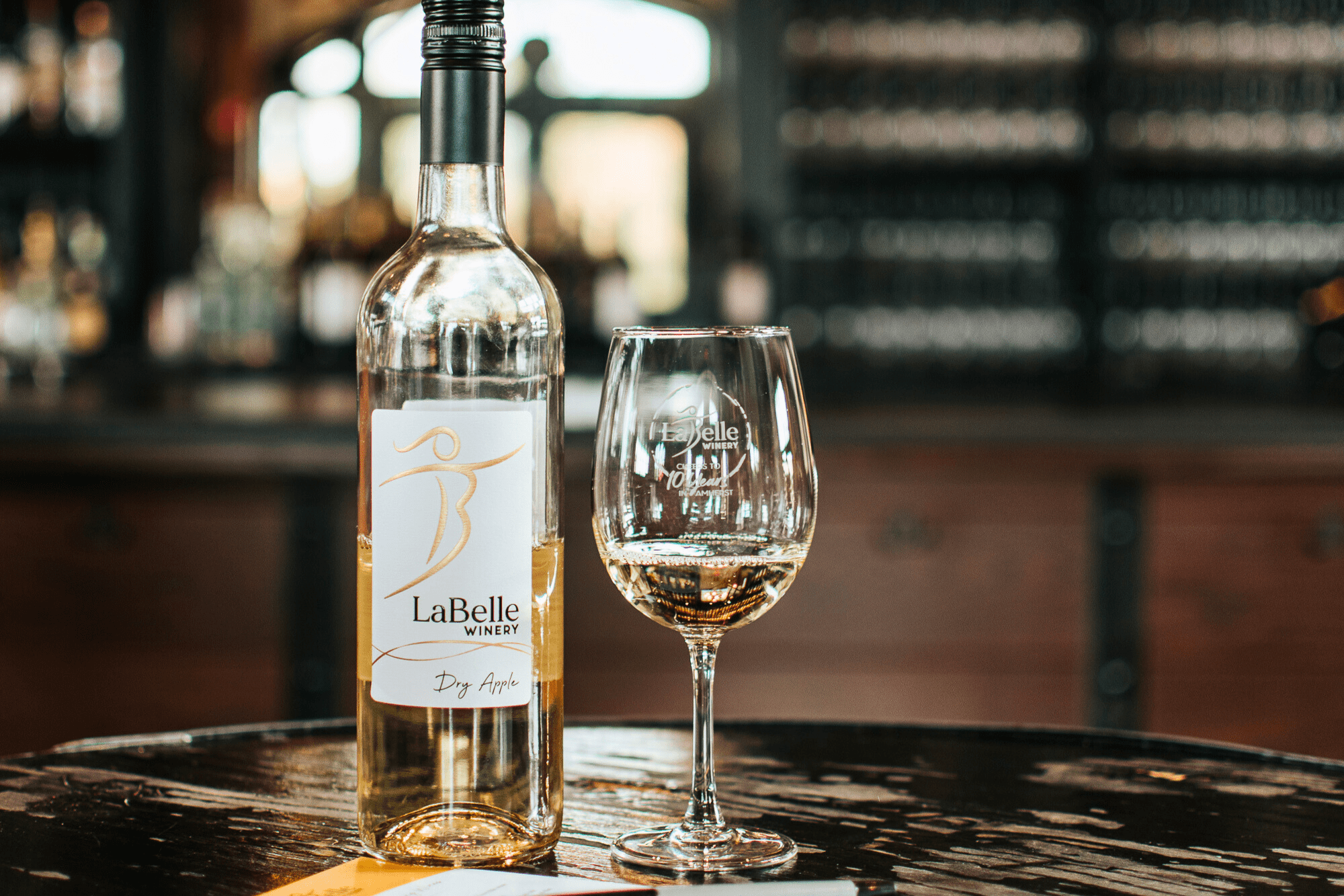 dry apple wine at the bistro labelle winery