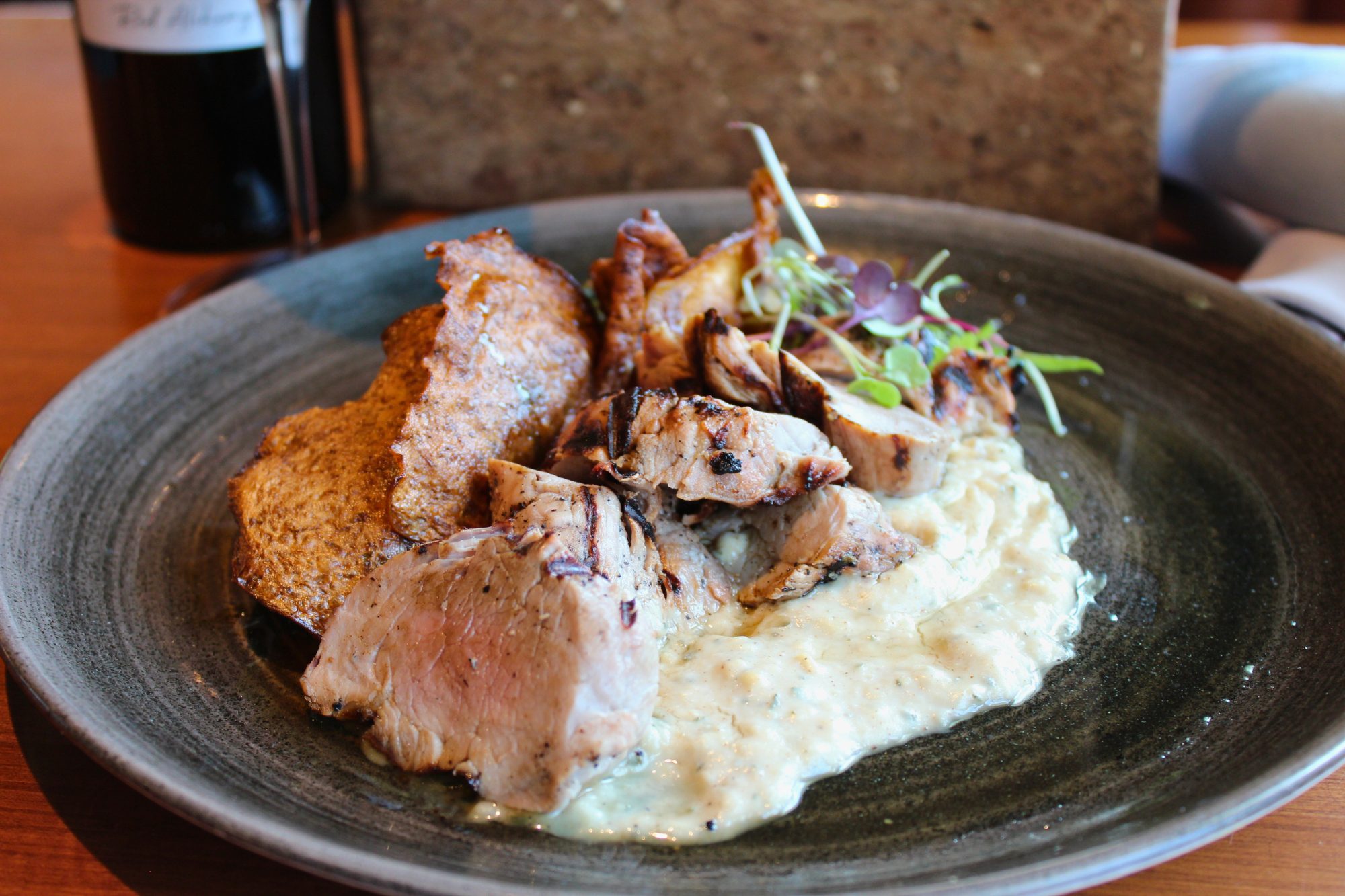 grilled pork tenderloin at labelle winery at americus  fall menu