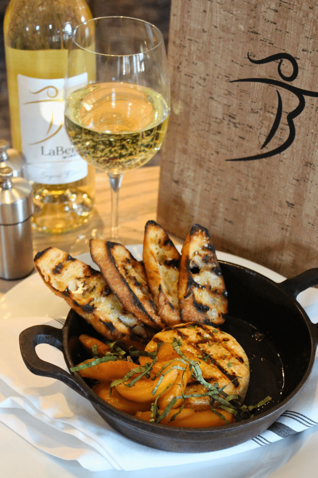 peach and brie the bistro labelle winery