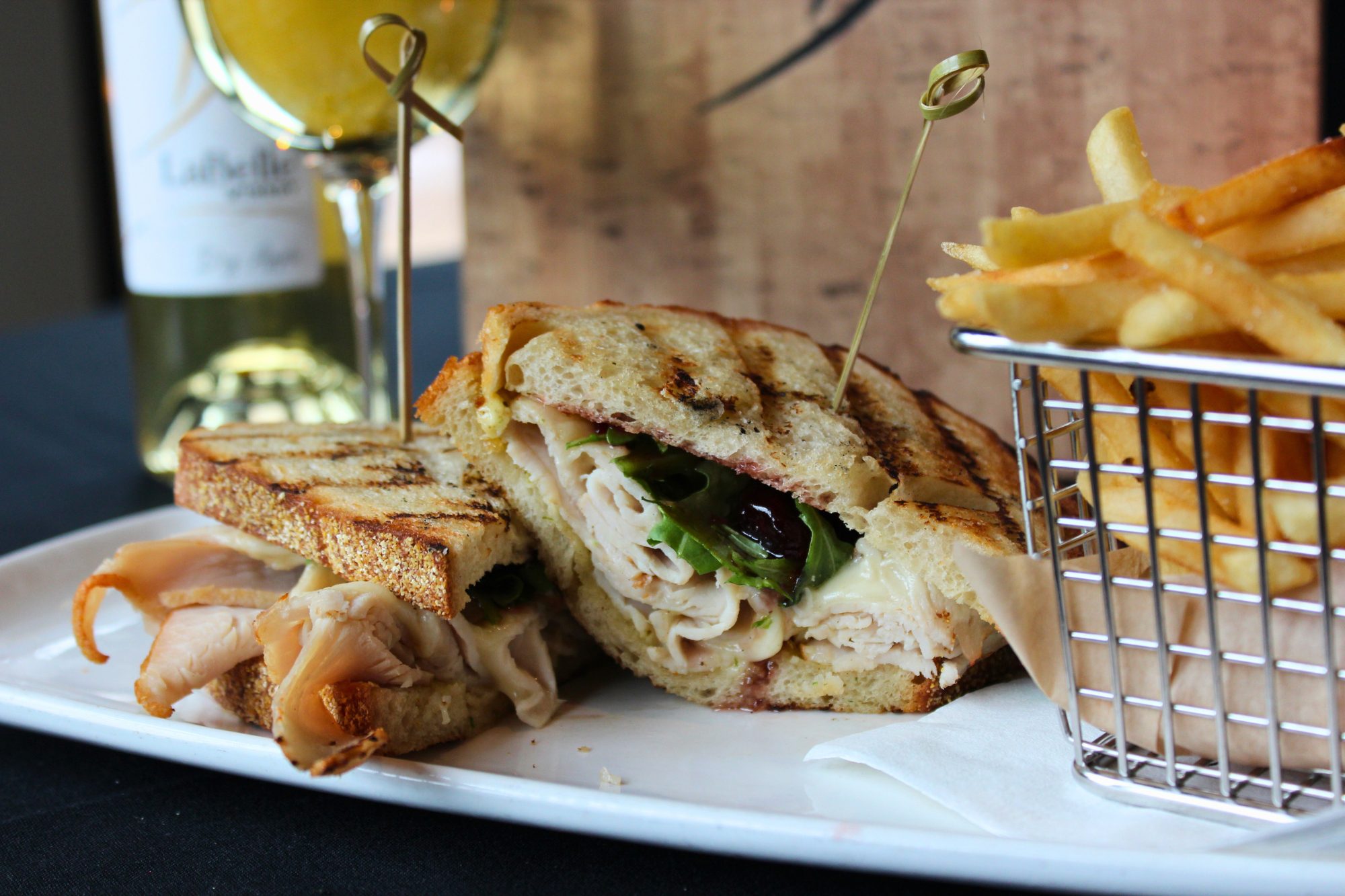 roasted turkey sandwich at labelle winery at the bistro  fall menu