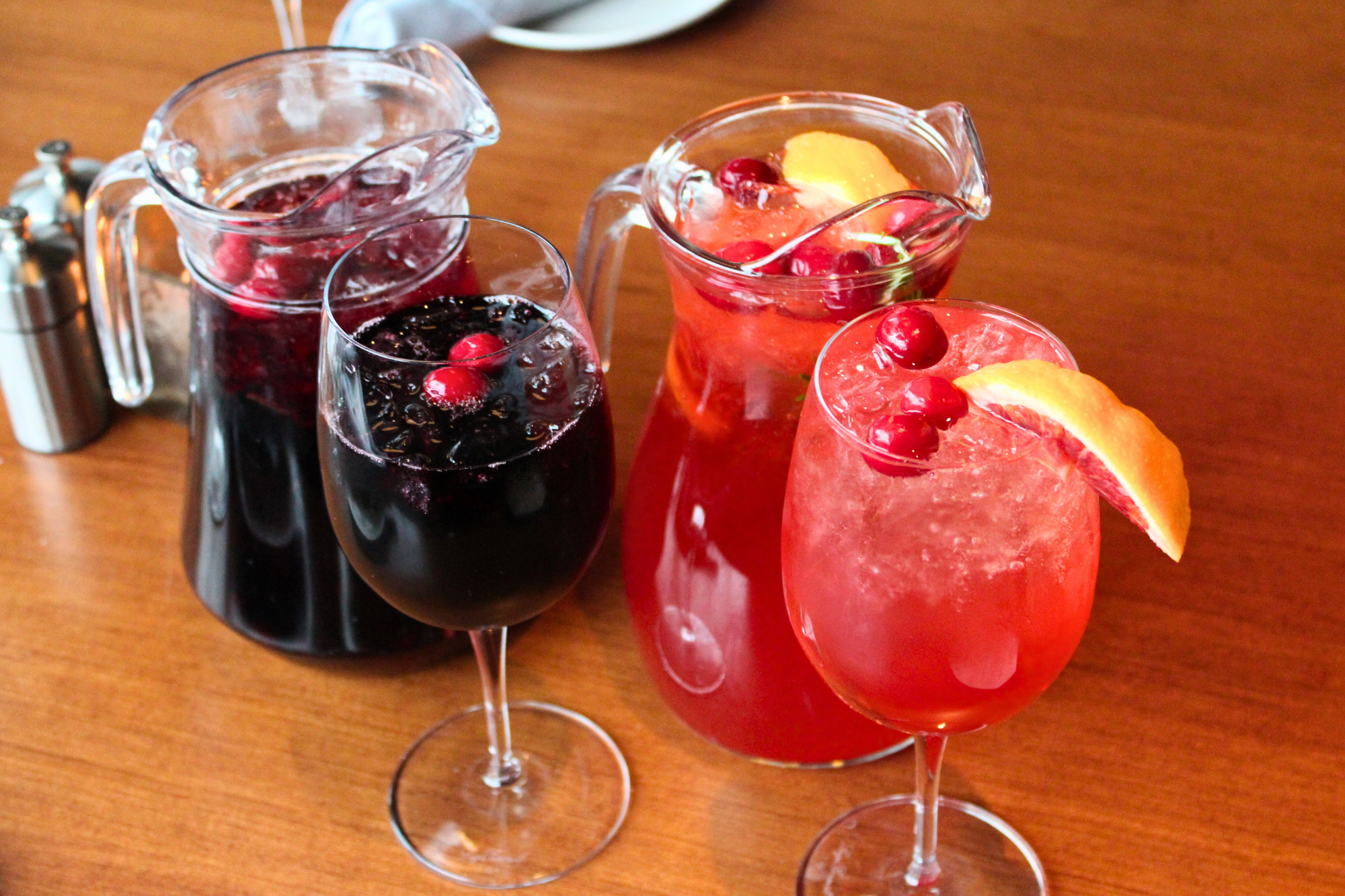 sangria pitchers at americus restaurant