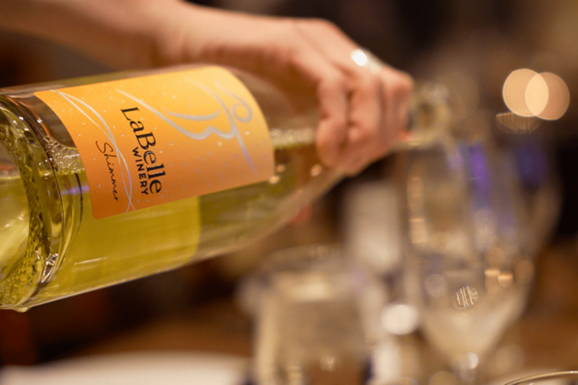 shimmer wine at americus restaurant labelle winery