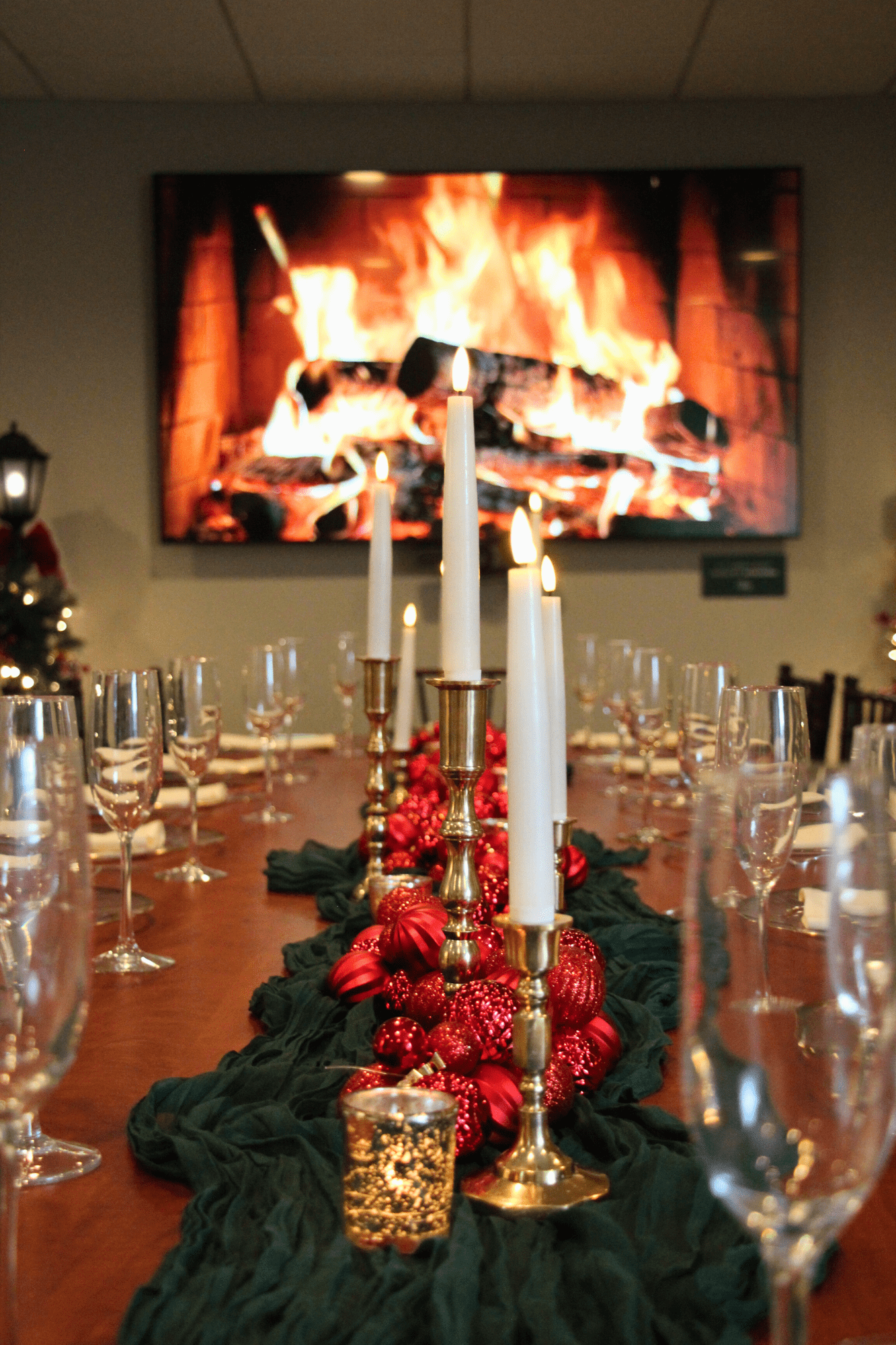 table set up for holiday party labelle winery boardroom (2)