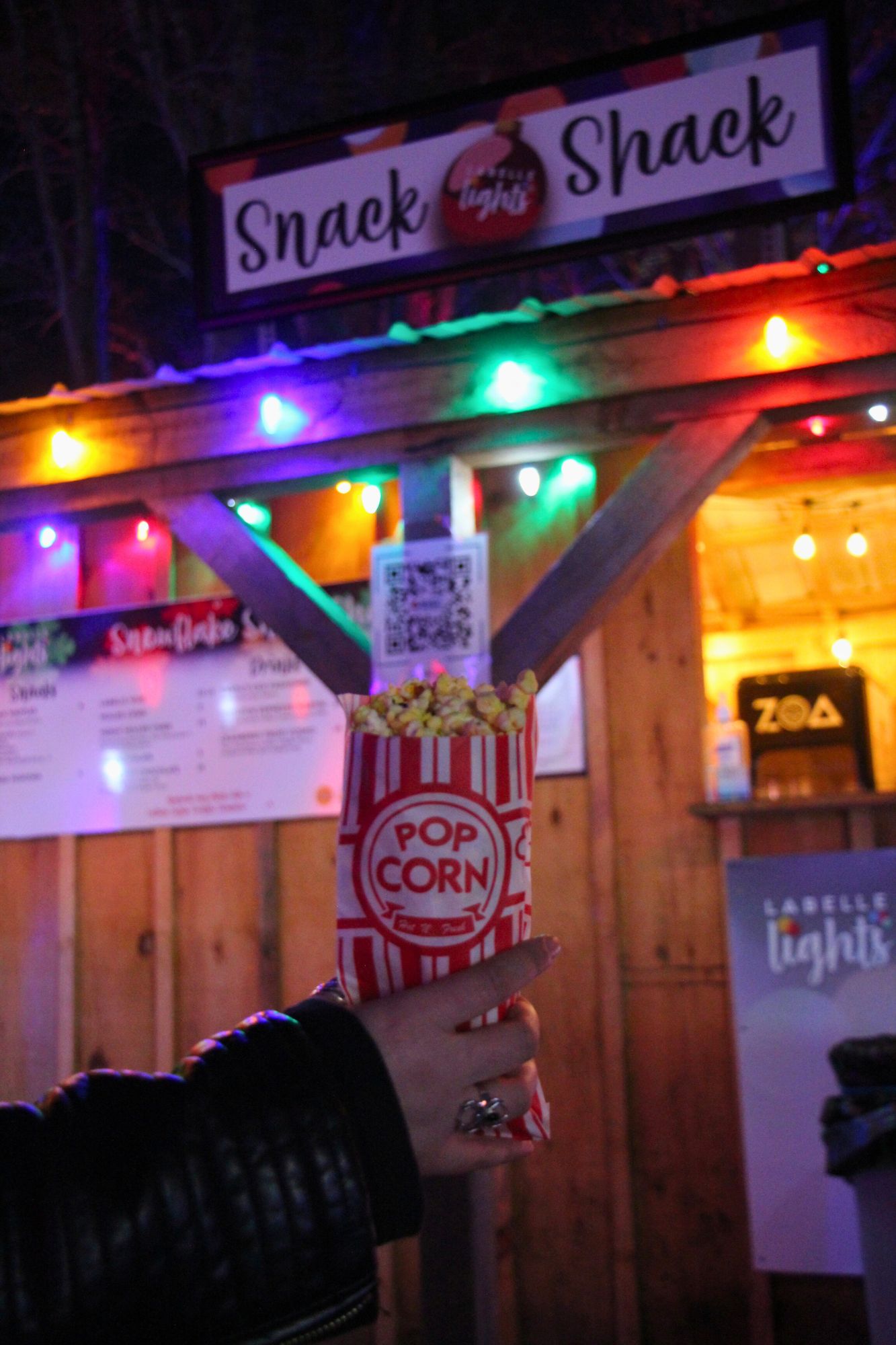 Popcorn at labelle lights snack shack derry nh