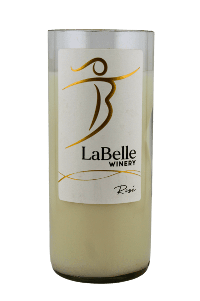 Recycled LaBelle Wine Bottle Candle