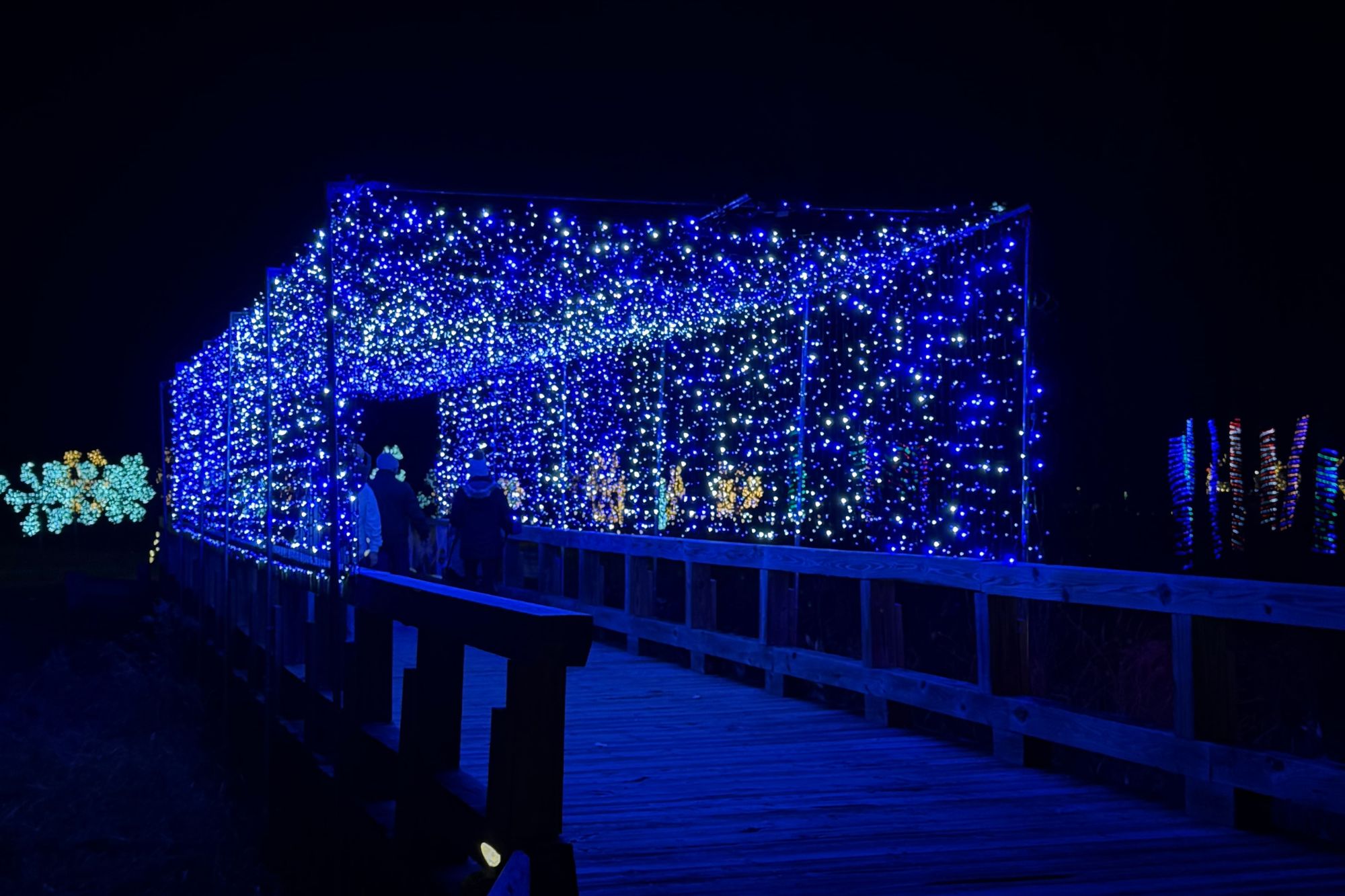 the bridge at labelle lights in derry nh