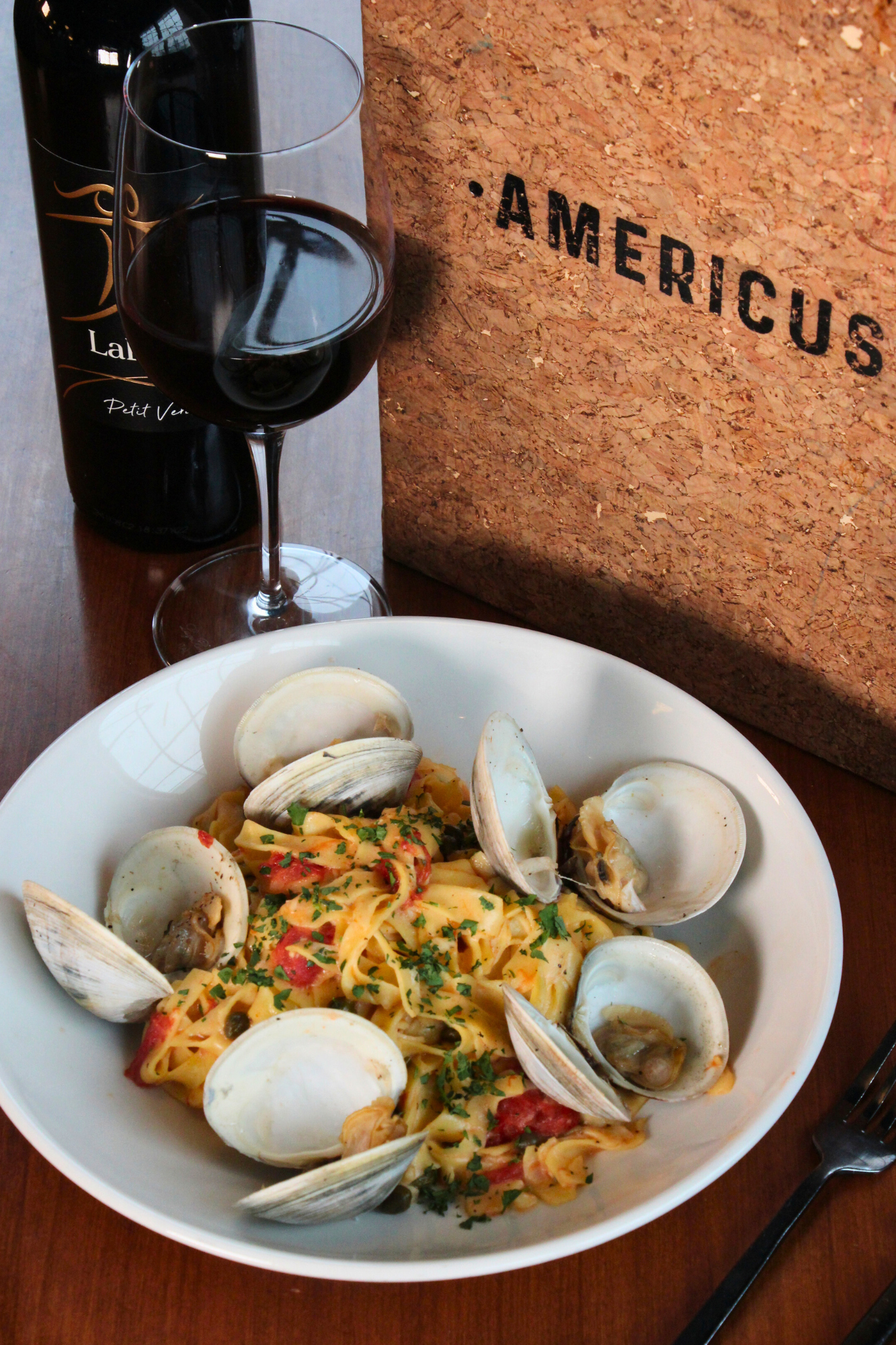 Linguine Vongole americus restaurant labelle winery