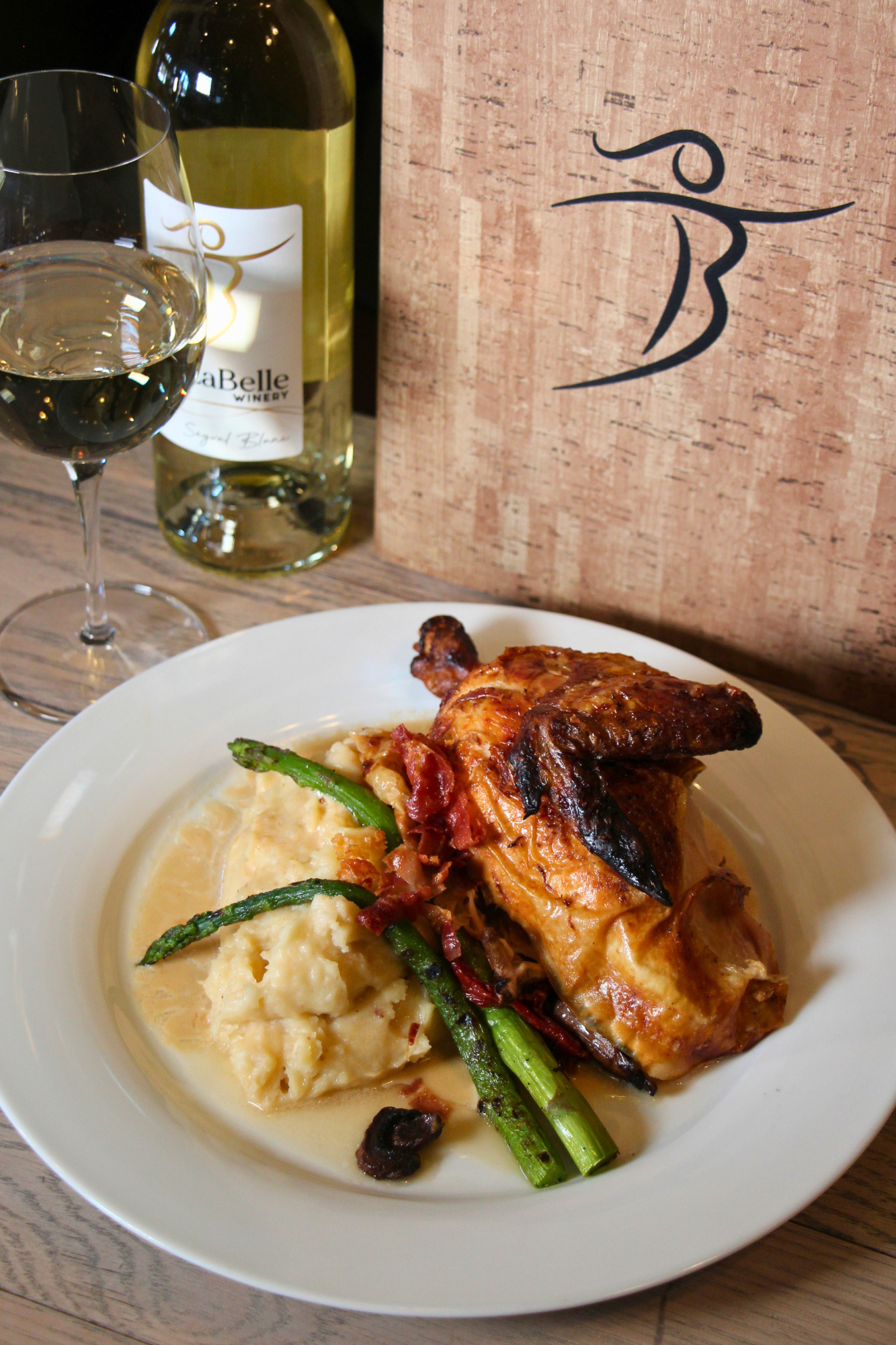 Roasted Chicken LaBelle the bistro labelle winery