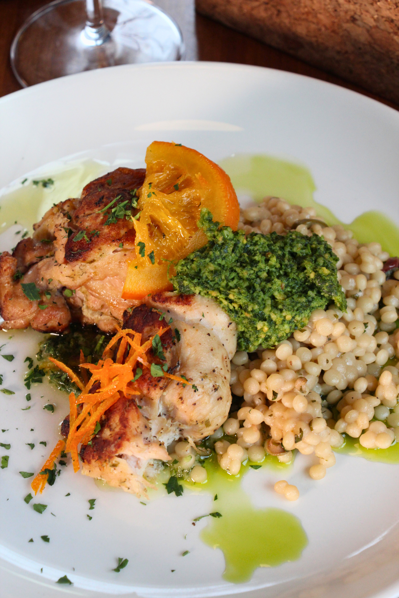 Stuffed Cornish Hen Roulade americus restaurant labelle winery