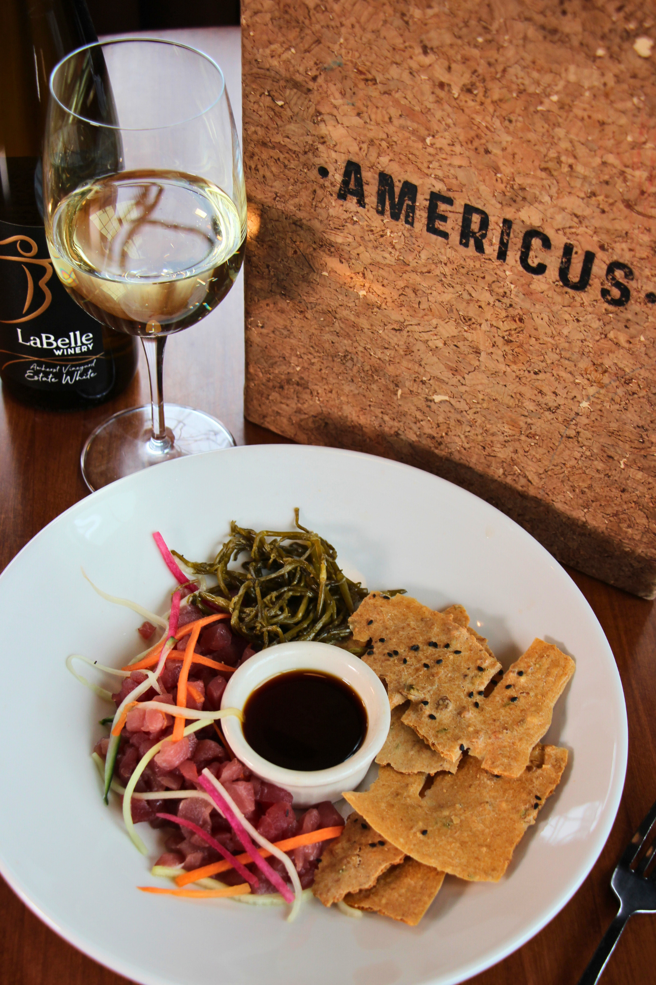 Tuna Tartare americus restaurant labelle winery