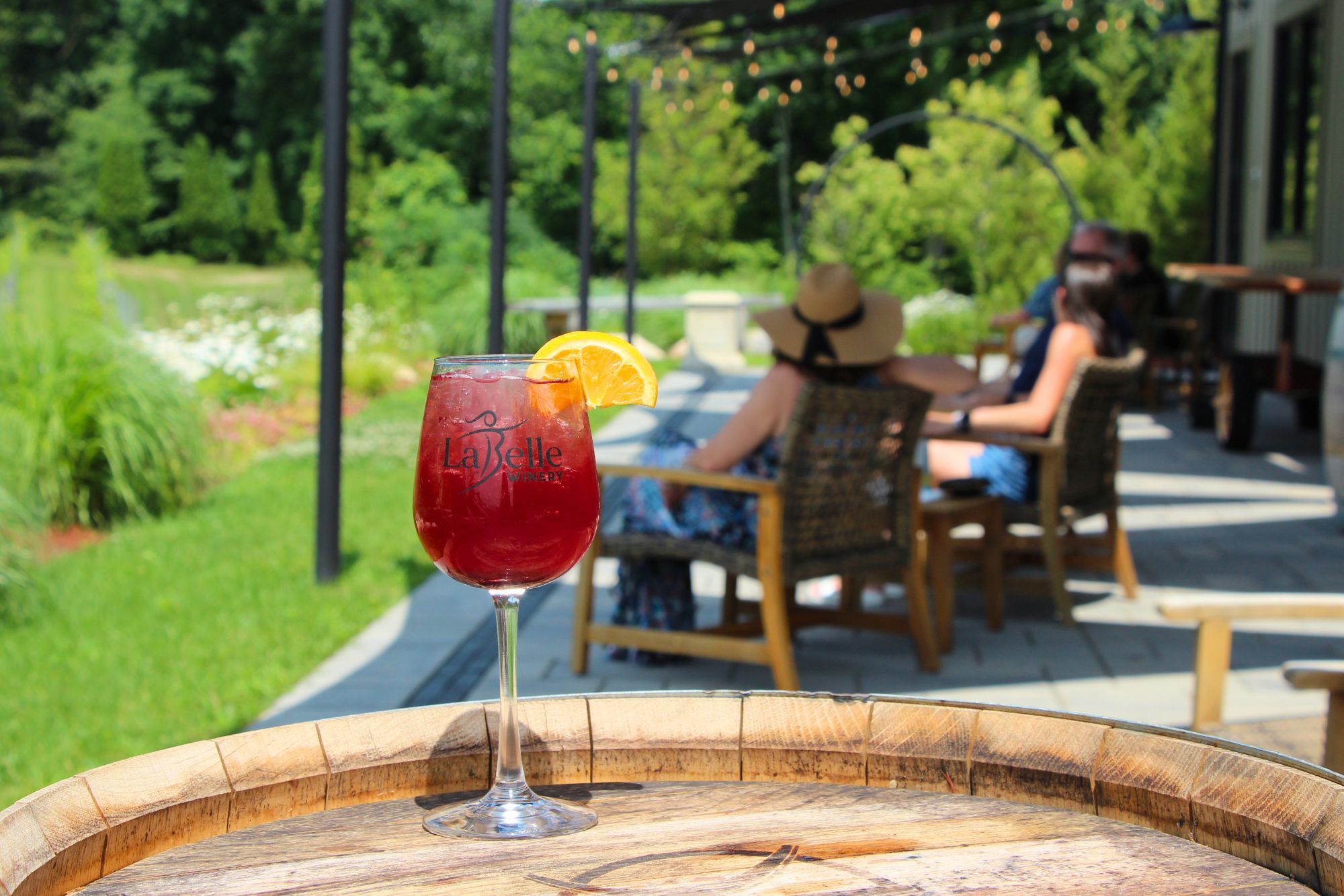 outdoor cocktails at labelle winery derry nh tasting room