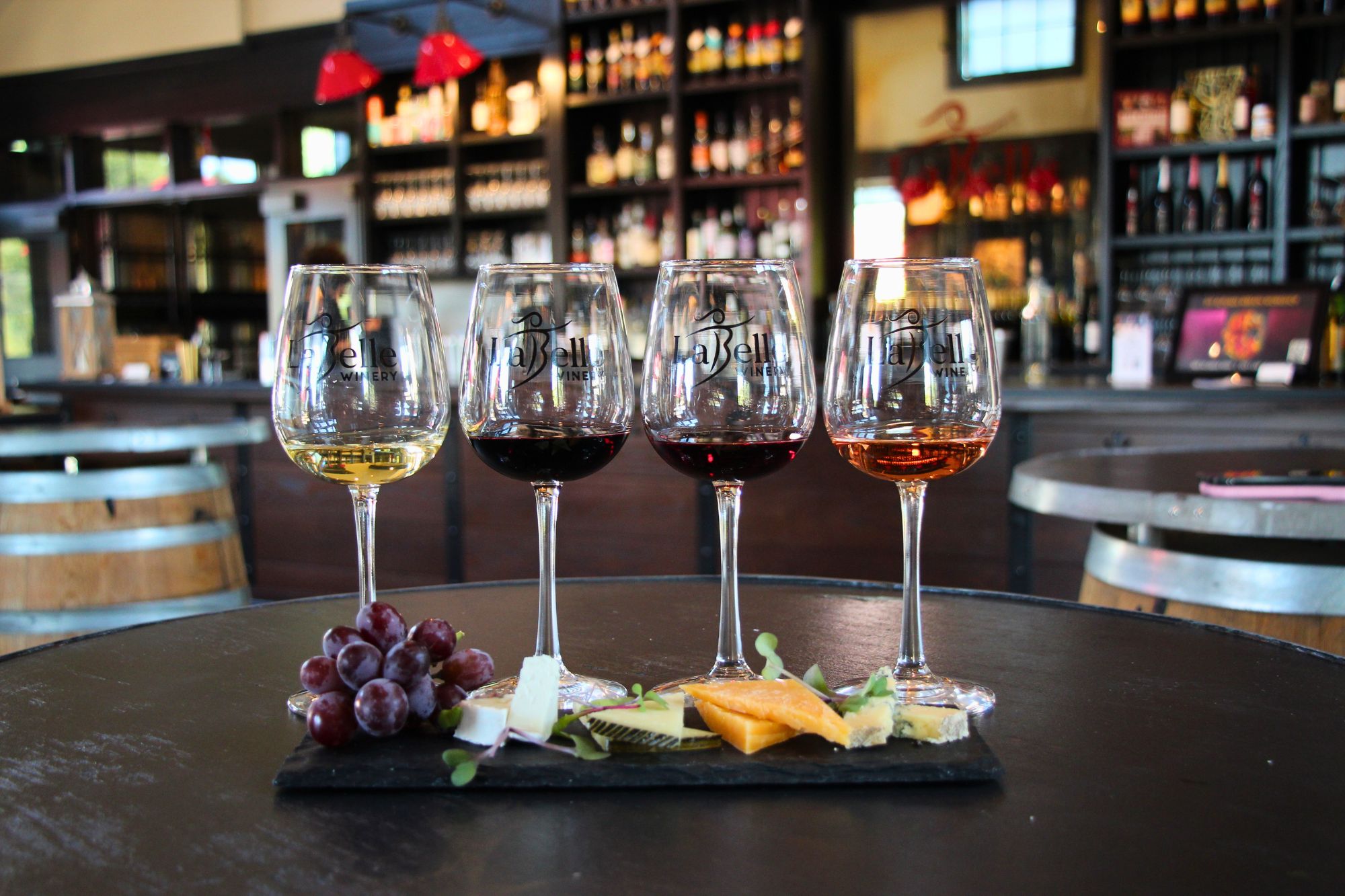 wine and cheese tastings at local winery