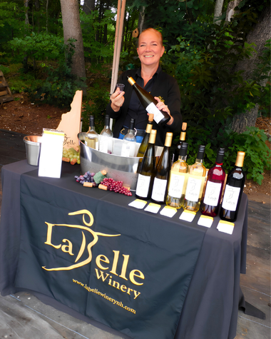 LaBelle Samples Wines at Sunny Valley Farms 2026 Rebloom Festival