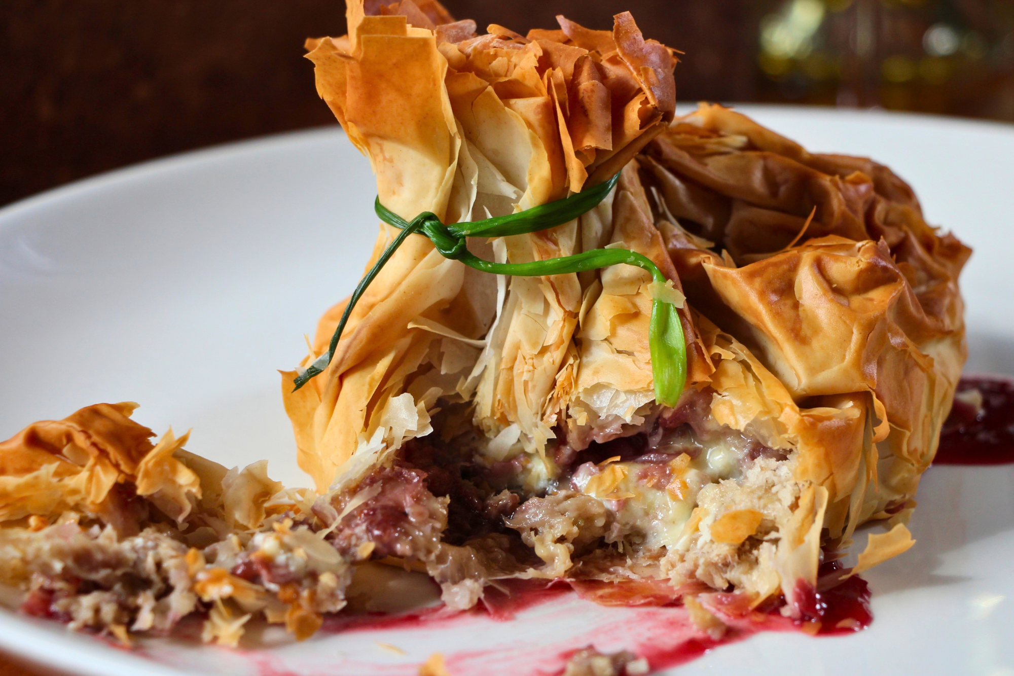 Duck Confit & Brie Money Bags labelle winery amhersicus restaurant fall menu 2026