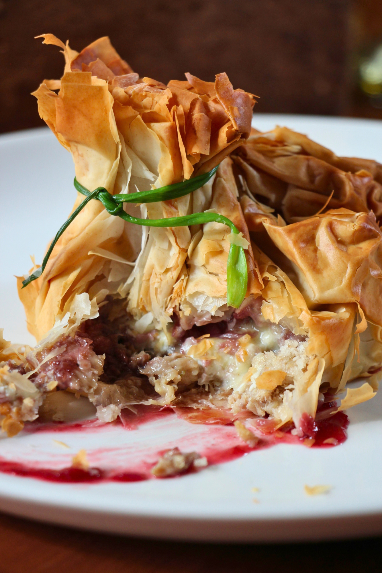 Duck Confit & Brie Money Bags labeller winery amhersicus restaurant fall menu 2026