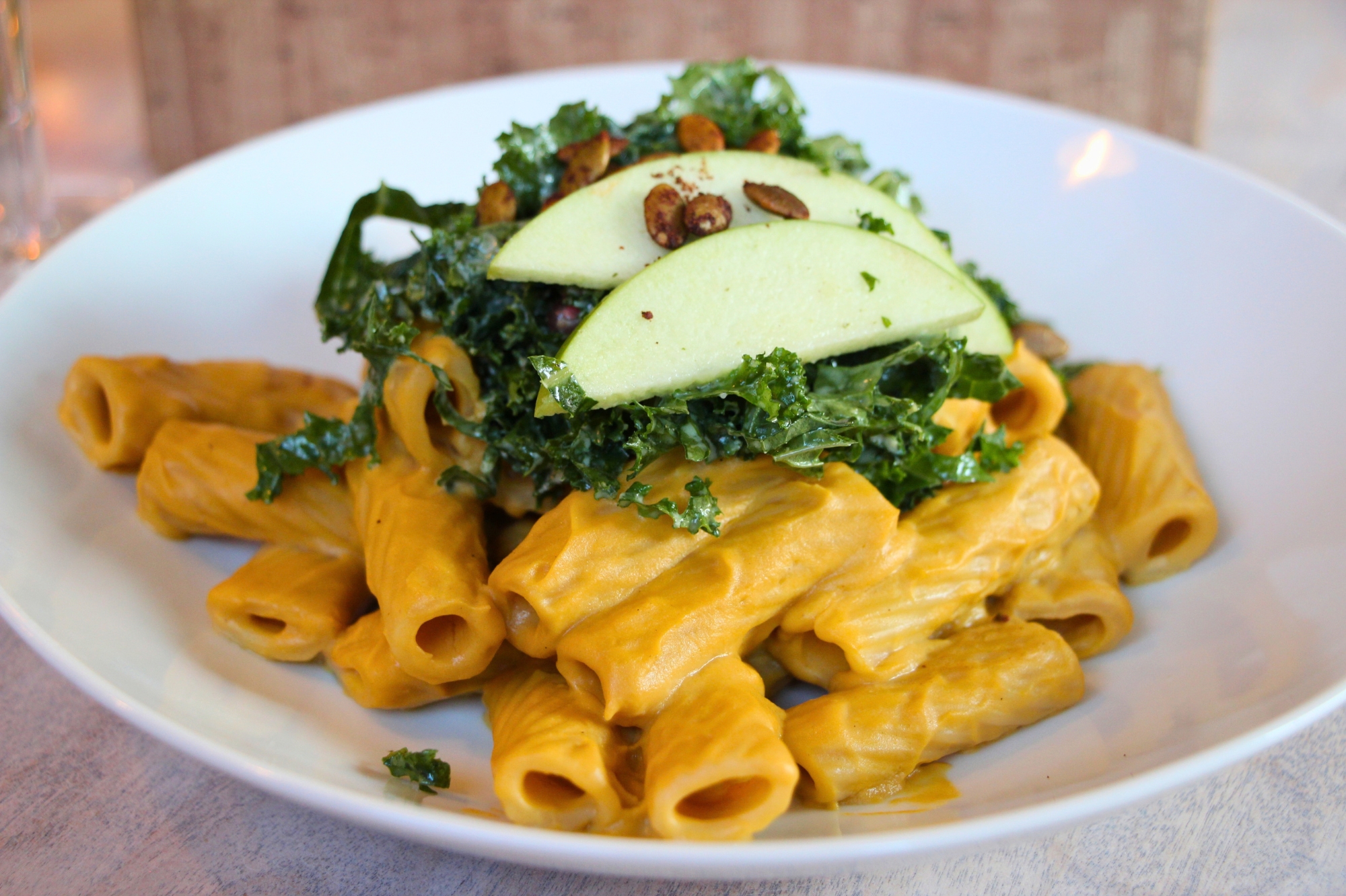 Fall Vegan Rigatoni the bistro labelle winery fall menu 2026